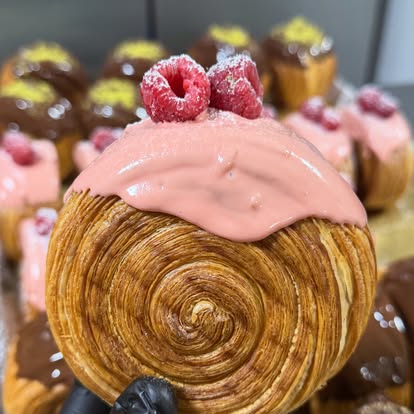 Berry-finished rolls at Fox Bakery