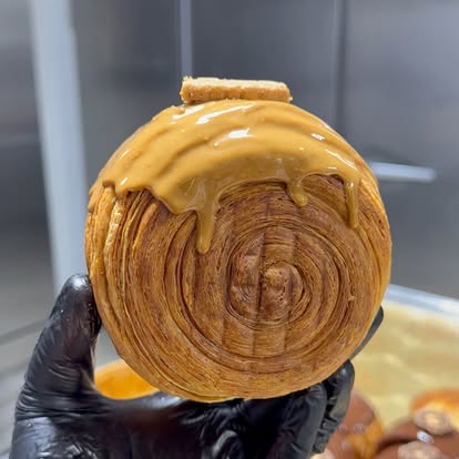 Caramel-finished rolls at Fox Bakery