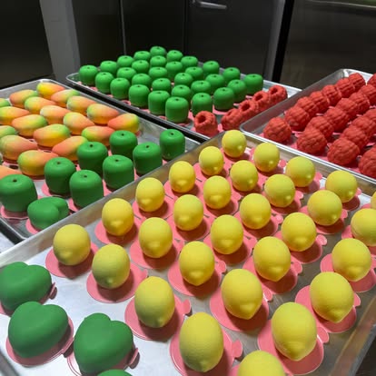 Sculpted fruit collection at Fox Bakery
